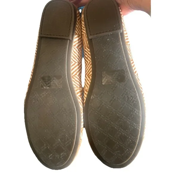 Vionic Minna Womens 11 Tan Ballet Flat Herringbone Calf Hair Bow Suede Cap Toe - Picture 13 of 16